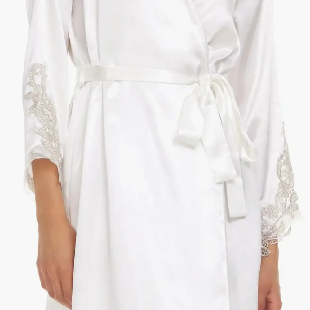 Bridal by Flora Nikrooz Satin Stella Robe 3X NWT - Picture 3 of 11